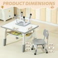 thumbnail image 2 of Toddler Table and 2 Chairs, Height Adjustable Kids Table and Chair Set, Kids Multi-Activity Table with Graffiti Desktop, Built-in Storage, Kids Table for Ages 3-8, 2 of 7