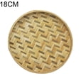 thumbnail image 2 of Visland Handmade Natural Bamboo Woven Basket,Bread Baskets for Serving, Fruit Baskets , Kitchen Organizer,Multi-purpose Storage Round Bamboo Wicker Basket, 2 of 2