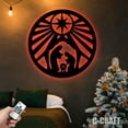 thumbnail image 5 of C-CRAFT Custom Nativity Scene Unique Christmas Metal Sign Led Light Wall Art for Home Decor, 5 of 5