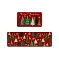 thumbnail image 1 of Christmas Kitchen Mats For Floor Non Skid Washable Set Of 2 Polyester Rugs 16 in x 24 in + 16 in x 48 in, 1 of 6