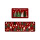 thumbnail image 1 of Decoraciones navideñas, 2 alfombras y tapetes de cocina navideños para el suelo, antideslizantes, decoración navideña, juego de tapetes de cocina, decoración navideña, 40 x 60 cm + 40 x 120 cm, tapete, 1 of 5