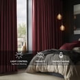 thumbnail image 2 of Half Price Drapes Signature Moroccan Red Velvet Blackout Curtains For Bedroom(1 Panel), 50WX 108L, 2 of 11