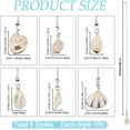 thumbnail image 2 of 6 Style Seashell Ceiling Fan Pull Chain Extender Charm Pendant Ocean Boho Adjustable Decorative 12.6in Extension Connector Replacement Hanging Ornaments for Lighting Lamp Decor Seashell Color 1set, 2 of 9