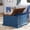 Blue, variant on Frmobepts Farmhouse Coffee Table, Square Wood Center Table with Storage and Lift Top, Metal Corners for Living Room, White