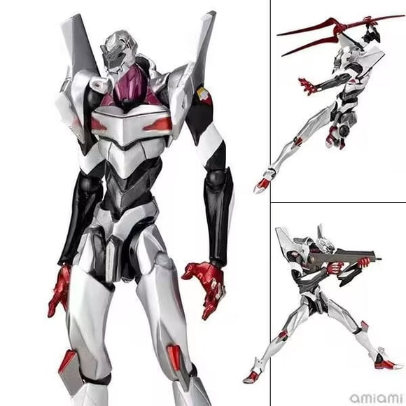 Neon Genesis Evangelion Unit-04 Figurine Articulée de 7 Pouces (18 cm) avec Doubles Épées et Accessoires de Pistolet