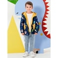 thumbnail image 2 of famuka Toddler Reversible Jacket Little Boy Girl Hooded Windbreaker Casual Outerwear, 2 of 10