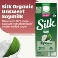 thumbnail image 4 of Silk Dairy Free, Gluten Free Organic Unsweet Soy Milk, Plant Based Milk Half Gallon, 64 fl oz, 4 of 15