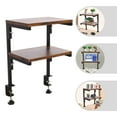 thumbnail image 3 of 2 Tier Small Desk Extension Shelving Unit,Clamp On Desk Organizer Shelf, Clamp-on Above or Under Desktop Storage Shelf, 3 of 15
