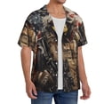 thumbnail image 2 of Fotbe Bald Eagle Soldier print Short Sleeve Button Down Shirts for Men Casual Summer Beach Wrinkle Free Shirt-4X-Large, 2 of 5