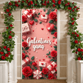 thumbnail image 4 of Pink Theme Ladies Celebration Banner Heart-shaped Women Party Display Gift Box Design Champagne Glass Girls Gathering Backdrop for Ladies Party Girls Gathering Bachelorette Party, 4 of 8
