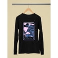 thumbnail image 3 of Skeleton Skater Halloween Street Graphic - Men's Long Sleeve, 3 of 4