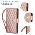 thumbnail image 2 of Decase for Samsung Galaxy A56 5G Wallet Phone Case with Crossbody Lanyard Strap&Wrist Strip,Shockproof Stylish Zipper Pockets Case with Card Slots+Cash Slots,PU Leather Folio Book Design,Rosegold, 2 of 9