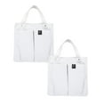 thumbnail image 1 of Oleegame 2PC Bathtub Drain Stopper Spring And Summer Canvas Solid Color Stitching Handbag Student Lunch Box Bag Bento Handbag Multi Pocket Practical Canvas Bag White, 1 of 9