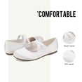 thumbnail image 3 of Dream Pairs Girls Flat Shoes Kids Toddler Shoes Princess Dress Wedding Shoes ANGIE-2 WHITE Size 4, 3 of 5