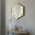 thumbnail image 5 of A&E Bath and Shower Delta-Gold Hexagonal Metal Mirror, 28 Inches in Diameter, 5 of 5