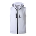 thumbnail image 2 of BRGZLK Men's Tank Tops Sleeveless Hoodie Casual Solid Color Sports Slim Fit Zip Up Drawstring Plain Hooded Vests Lightweight Bodybuilding Gym Hoodies, 2 of 5