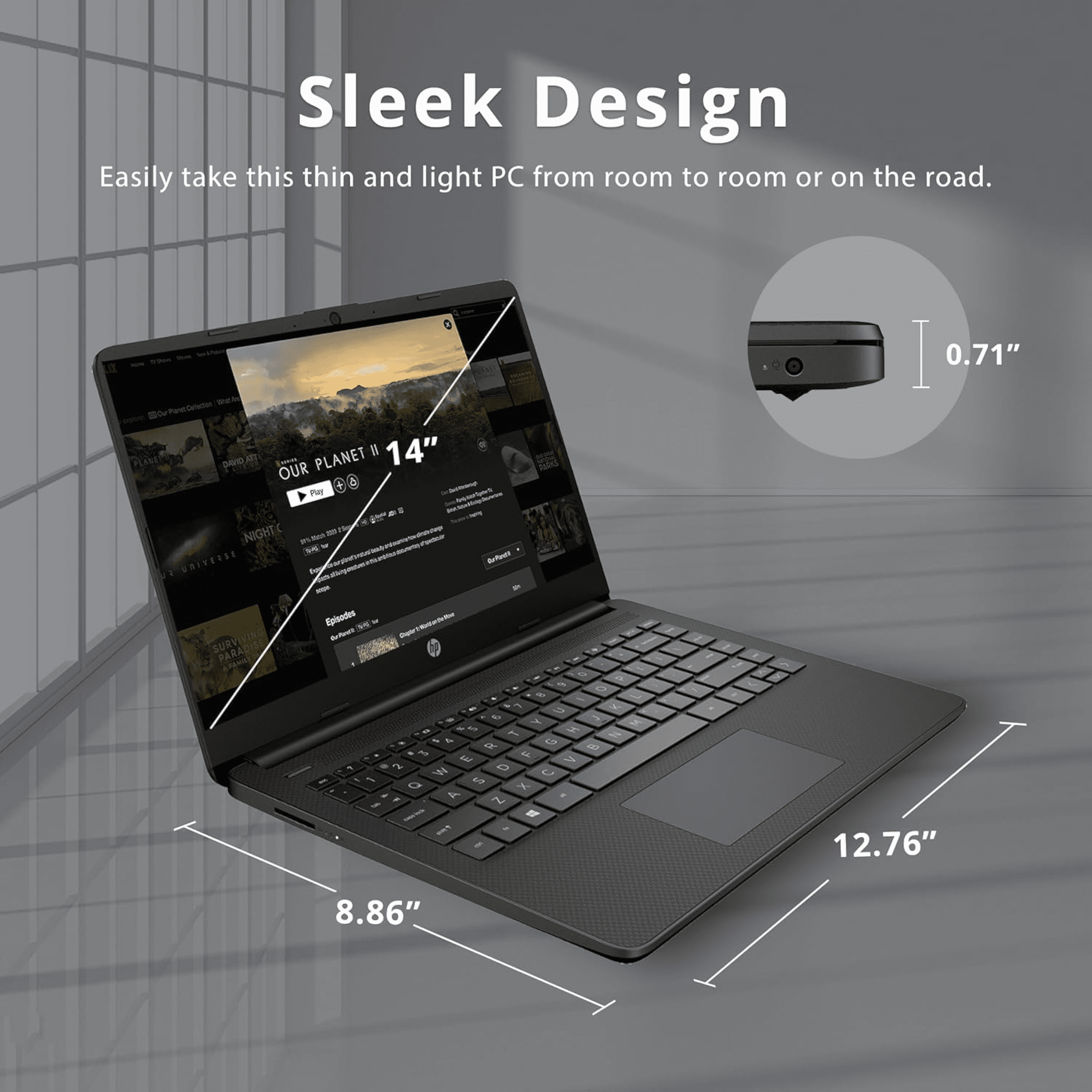 HP Newest HP 14" HD Laptop Light-Weight, Intel Quad-Core N4120, 8GB RAM, 320GB Storage(64GB eMMC+256GB SD Card), 1 Year Office 365, WiFi, Bluetooth 5, USB Type-A&C, Webcam, Win11, Laptops Computers