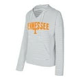 thumbnail image 2 of Men's Concepts Sport  White/Gray Tennessee Volunteers French Terry Striped V-Neck Pullover Hoodie, 2 of 3