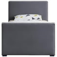 thumbnail image 3 of Meridian Furniture Dillard Grey Velvet Twin Bed, 3 of 6