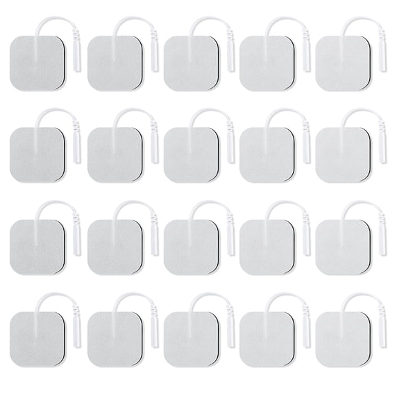 TENS Unit Electrode Pads 2x2, 20Pcs Latex Free TENS Replacement Pads for EMS Massage, Reusable Self-Adhesive Electrodes Pads