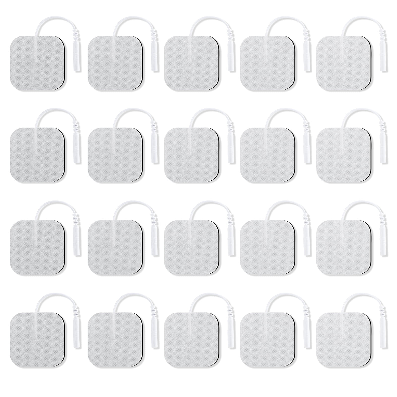 TENS Unit Electrode Pads 2x2, 20Pcs Latex Free TENS Replacement Pads for EMS Massage, Reusable Self-Adhesive Electrodes Pads