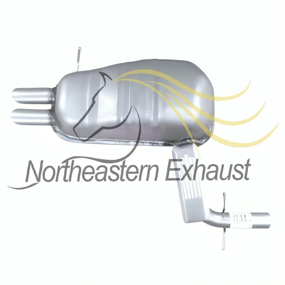Northeastern Exhaust Muffler Pipe Assembly Fits 2007-2014 Volvo XC90 3.2L - Direct Fit | Stainless Steel | Includes Clamp & Sleeve