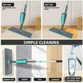 thumbnail image 4 of Magic Floor Cleaning Sweeper Brooms With Microfiber Pads 360° Rotation Flat Spray Floor Mop Broom For Cleaning Home Spin Mop ,Easy to Use, 4 of 5