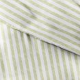 thumbnail image 3 of iEnjoy Home 3-PC King Puffed Rugged Stripe Duvet Cover Set in Sage Green/White, 3 of 3