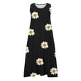 thumbnail image 5 of pstuiky Sun Dresses for Women 2025, Women Maxi Dress for Cotton Linen Tank Dress Sleeveless Loose Round Neck Dresses with Pockets Leisure Dress on Sale Black #5 XL E2, 5 of 6