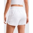thumbnail image 3 of Shorts CRZ YOGA Feathery-Fit Suaves con Bolsillo con Cierre Blanco XL, 3 of 6