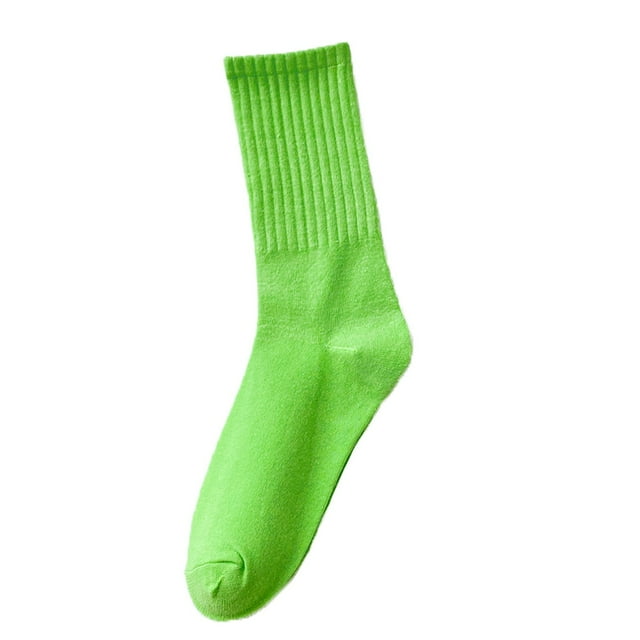 MZXELPRJD Chaussettes Invisibles Chaussettes pour Femmes Chaussettes Couleur Unie Chaussettes Légères en Coton Coloré Socks Socks, Chaussettes Blanches pour Femmes Vert