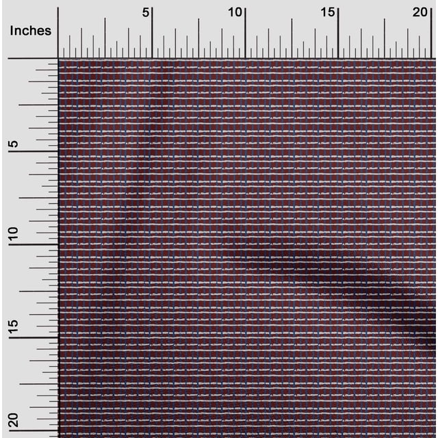 oneOone Cotton Poplin Fabric Check Block Decor Fabric Printed BTY 42 Inch Wide
