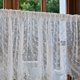thumbnail image 3 of Xiao Hua Cortinas para ventana de cafetería, 1 pieza, blancas, cortas, para cocina, 200x55cm, opacas, con bolsillo para barra, cortinas decorativas para ventanas pequeñas. Estilo A, 3 of 5