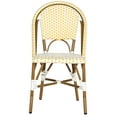 thumbnail image 4 of Safavieh Salcha Outdoor Bistro Side Chair, Set of 2 - Yellow/White, 4 of 10