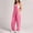 Pink, variant on Women's Jumpsuits And Rompers Summer Cotton Fashion Loose Sleeveless Solid Color Pocket Jumpsuit Pants
