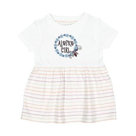 

Inktastic Alaska Girl Forget-me-not Flower Girls Baby Dress