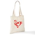 thumbnail image 6 of CafePress - TREBLE MUSIC HEART Tote Bag - Unisex Canvas Tote Bag, Beige, 1-Piece, 6 of 6
