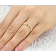 thumbnail image 2 of Silver & Stone 14K Yellow Gold Plated Sterling Silver Queen Crown CZ Ring Band for Women, 2 of 4