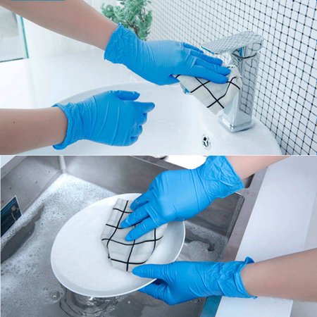 【LNCDIS】Rubber Comfortable Disposable Mechanic Nitrile Gloves Medical Exam Gloves 50PCS
