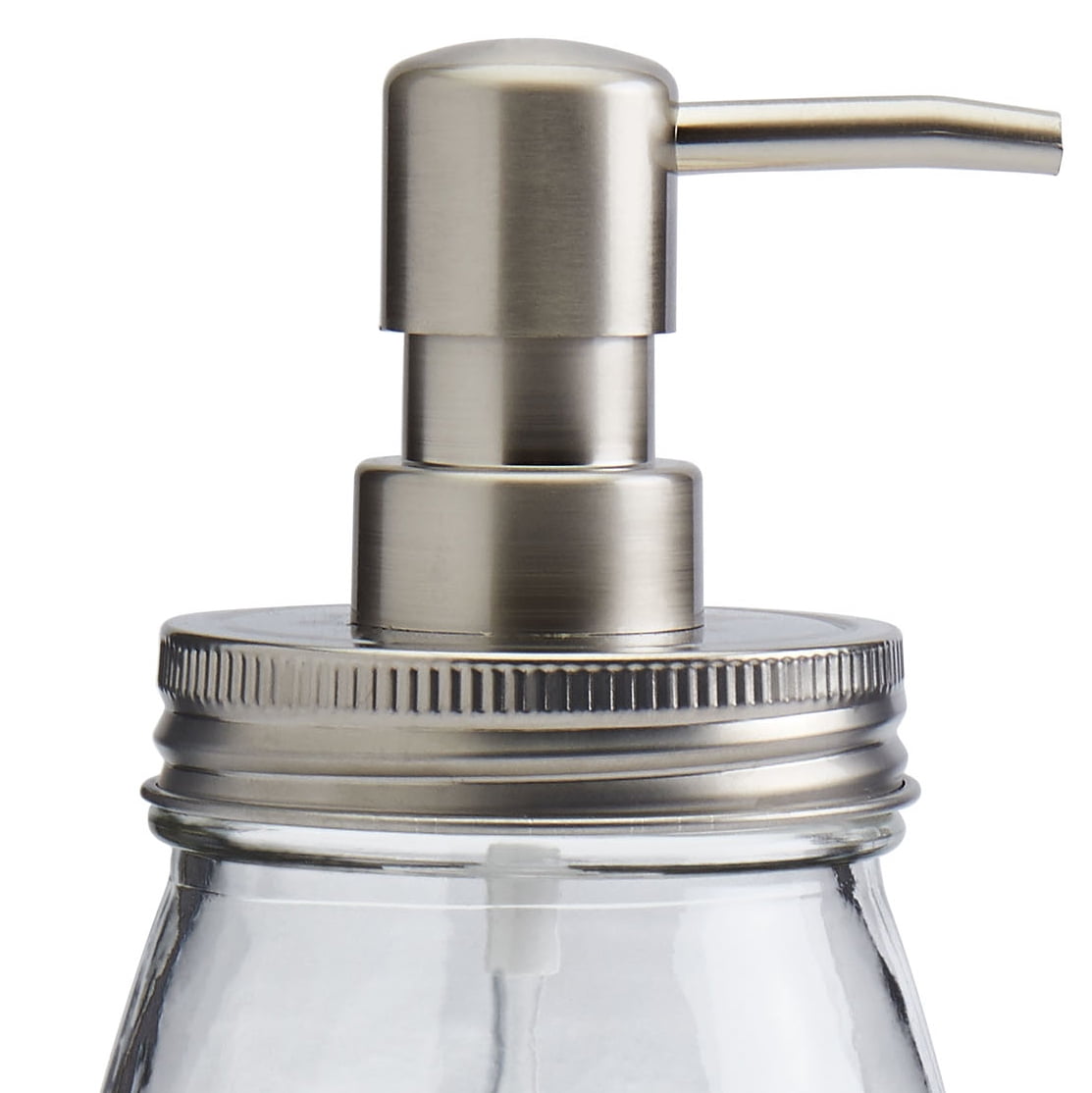 Mason Craft & More 16 oz. Belly Shape Glass Soap Lotion Dispensers with Stainless Steel Pump Lids, Set of 2