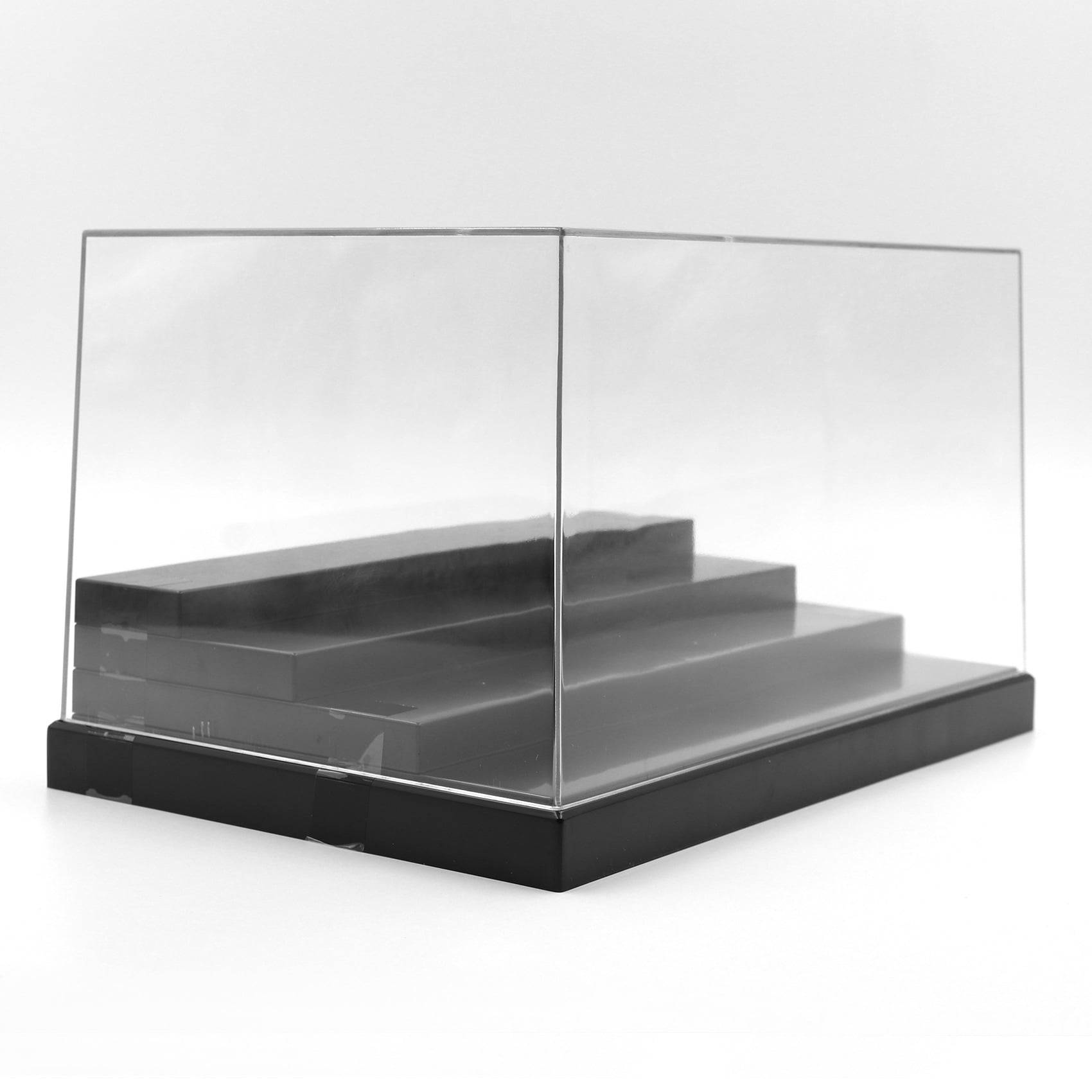 figure display case Acrylic Dustproof 4Step Display Box with Black