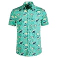 thumbnail image 5 of Camisas de flamencos de tortuga vívida para hombres, ropa, camisa de playa con estampado 3D, camisetas Y2K de manga corta, ropa hawaiana Aloha, blusa con solapa, 5 of 5