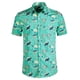 thumbnail image 5 of Camisas de flamencos de tortuga vívida para hombres, ropa, camisa de playa con estampado 3D, camisetas Y2K de manga corta, ropa hawaiana Aloha, blusa con solapa, 5 of 5