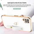 thumbnail image 6 of Compatible with Samsung Galaxy A12/M12/F12 6.5" 2020 Case Thin for Women Girls,Soft TPU Plating Bumper Wristband Holder Case Slim Anti-Scratch Shockproof Love Heart Cute Case(Elegant White), 6 of 7