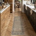 thumbnail image 3 of BERTHMEER 2'x10' Brown Long Runner Rugs for Hallway Entryway Bathroom Bedroom Kitchen Non Skid Washable Vintage Traditional Distressed Runner Rugs, 3 of 8