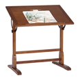 thumbnail image 1 of Vintage Rustic Oak Drafting Table, Top Adjustable Drafting Table Craft Table Drawing Desk Hobby Table Writing Desk Studio Desk, 36''W x 24''D, 1 of 5