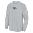thumbnail image 4 of Men's Fanatics Gray Baltimore Ravens Oversized Type Play Long Sleeve T-Shirt, 4 of 5