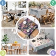 thumbnail image 4 of Pioneer Flower Floral Print Pattern Square Tablecloth,Waterproof Square Table Cover,Wipeable Spillproof Washable Table Cover for Home Kitchen Party Decor 42"X42"(107x107cm), 4 of 6