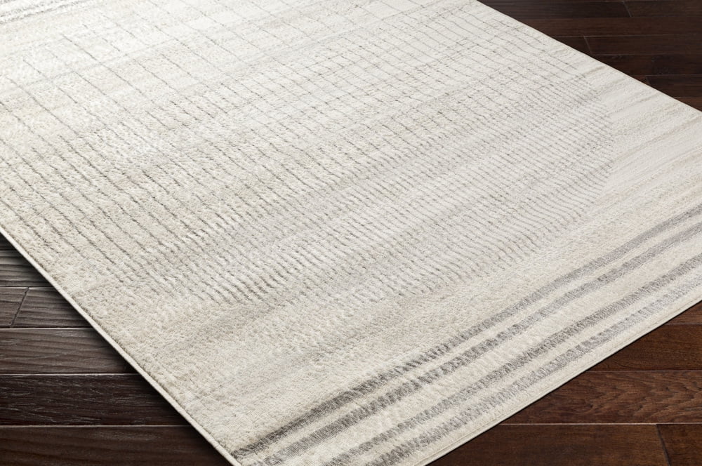 Livabliss Area Rugs for Living Room, 7ft Round Floransa Modern Cream Round Rug, Bedroom Dining Room Home Decor Stain Resistant Carpet (6'7" x 6'7")