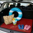 thumbnail image 2 of HUISEFOR Solid Red Car Trunk Mat 29" x 39", Universal Cargo Liner Scratchproof, Easy to Clean Fits Most Cars and SUVs, 2 of 7